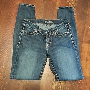 Silver Jeggings, Medium Blue, size 28